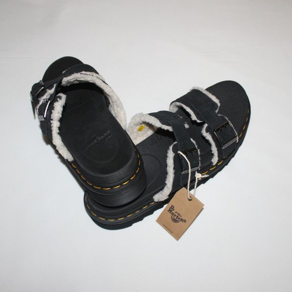 DR. MARTENS MYLES FAUX SHEARLING SUEDE SLIDE SANDAL main image 5